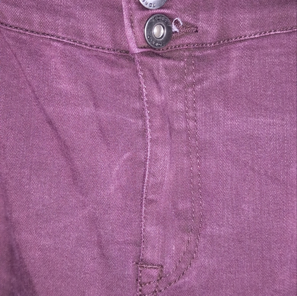 Torrid sz 24T jeggings skinny super stretch high rise jeans womens burgundy - Picture 4 of 6